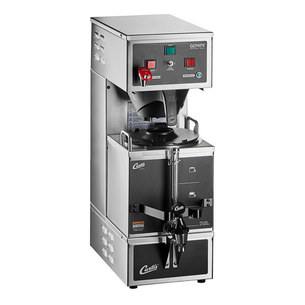 Curtis gem-120a-10 gemini stainless steel analog satellite coffee brewer