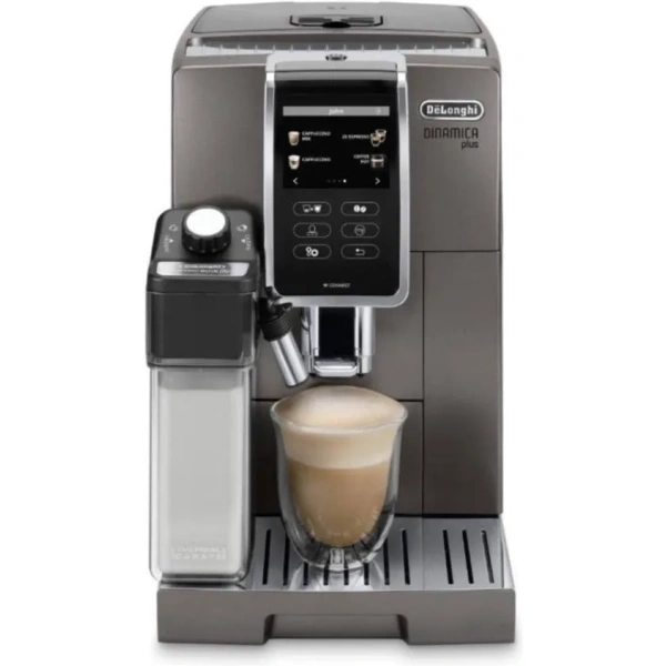 Delonghi dinamica plus lattecrema, super automatic espresso & cappuccino machine ecam37095ti (titanium)