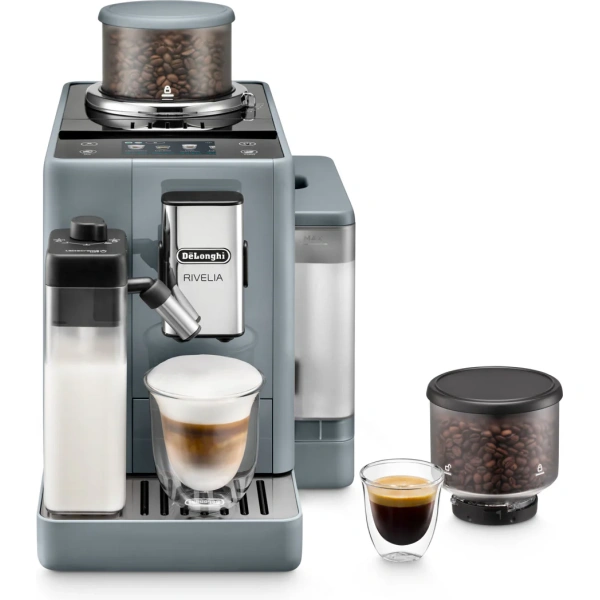 Delonghi rivelia super automatic espresso machine exam44055g (pebble grey)