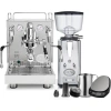 ECM Mechanika Max Heat Exchanger (HX) Espresso Machine with PID, ECM S-Automatik 64 Burr Grinder (Stainless Steel) & Barista Tools