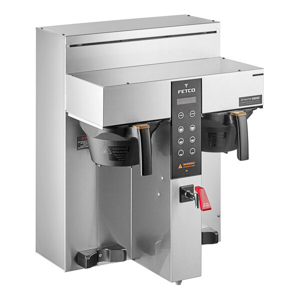 Fetco CBS-1232 Plus Series Twin Automatic Digital Coffee Brewer With Plastic Brew Basket