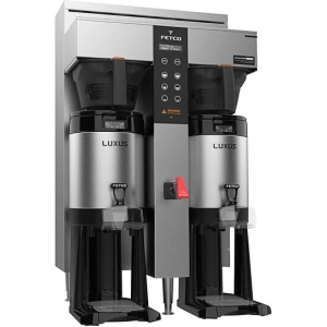 Fetco CBS-1242 Plus Series Twin Automatic Digital Coffee Brewer With Plastic Brew Basket
