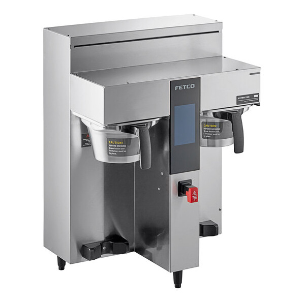 Fetco cbs-2232 ng series twin automatic digital coffee brewer with metal brew basket
