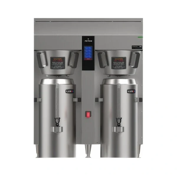 Fetco cbs-2262 ng series twin automatic digital coffee brewer with metal brew basket