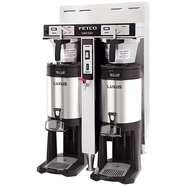 Fetco cbs-52h-15 stainless steel twin automatic coffee brewer