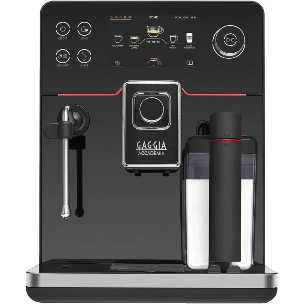 Gaggia accademia super automatic espresso machine ri9781/46 (black glass)