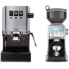 Gaggia Classic E24 Stainless Steel & Breville The Smart Grinder Pro Coffee Grinder Stainless Steel Bundle