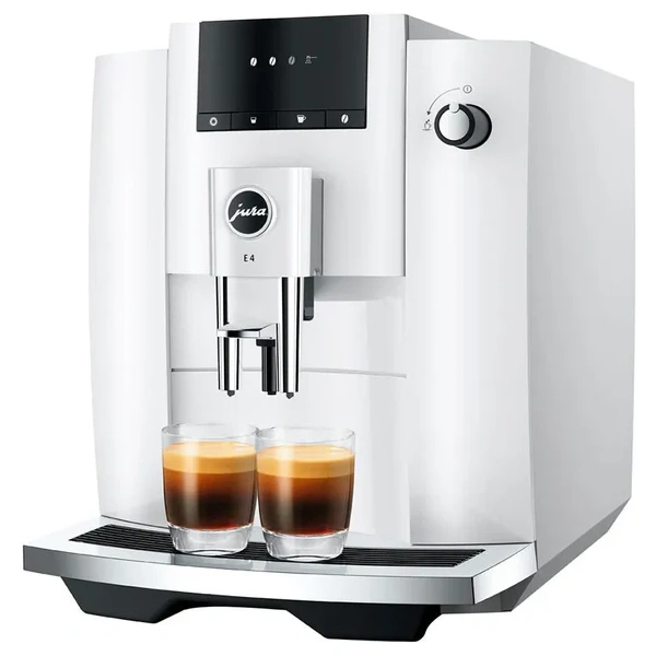 Jura E4 Super Automatic Coffee & Espresso Machine (Piano White) - Image 2