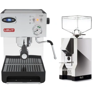 Lelit Anna 2 PL41TEM Espresso Machine with PID and Eureka Mignon Silenzio 55mm (Chrome)