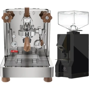 Lelit Bianca 3 PL162T Espresso Machine and Eureka Mignon Facile Grinder Black