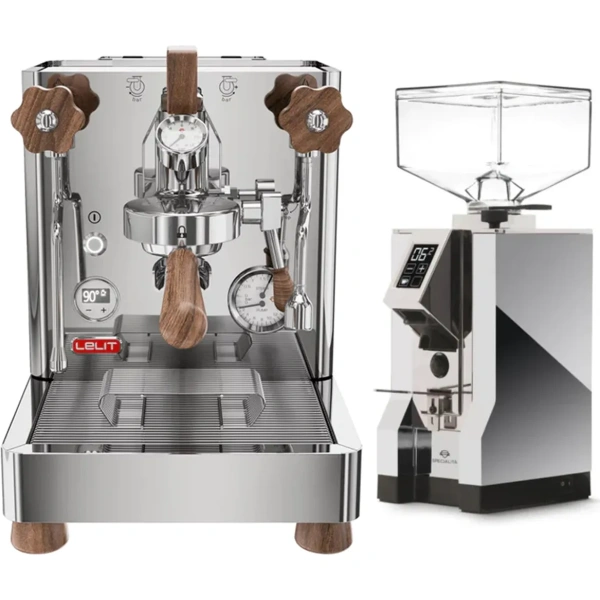 Lelit bianca 3 pl162t espresso machine and eureka mignon specialita grinder bundle