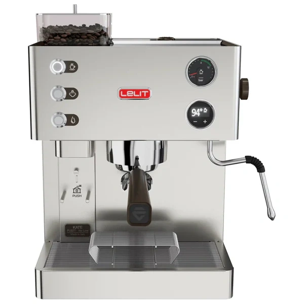 Lelit kate semi automatic espresso machine with integrated grinder pl82t