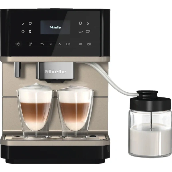 Miele cm6360 super automatic countertop coffee & espresso machine (obsidian black & steel) - Image 2