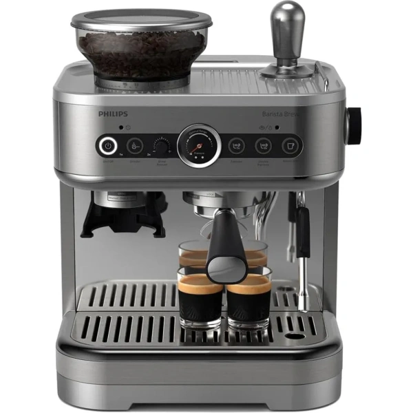 Philips barista brew semi automatic espresso machine psa3218/01 (silver)