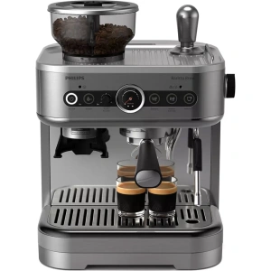 Philips Barista Brew Semi Automatic Espresso Machine with Dual Bean Hopper PSA3228/01 (Silver)