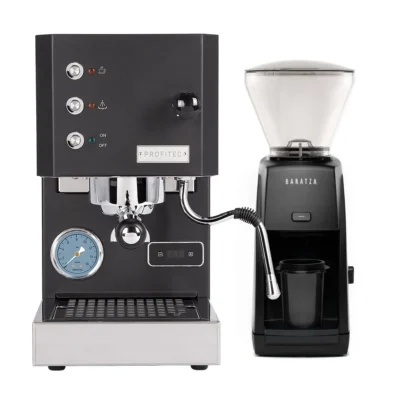 Profitec Go (Black) Espresso Machine & Baratza Encore ESP Grinder (Black)