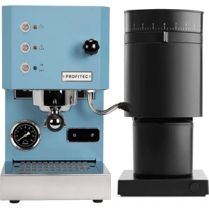 Profitec Go (Blue) Espresso Machine & Fellow Opus Grinder (Black) Bundle