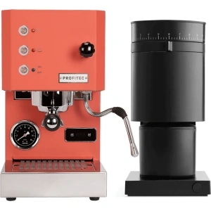 Profitec Go (Red) Espresso Machine & Fellow Opus Grinder (Black)