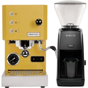 Profitec Go (Yellow) Espresso Machine & Baratza Encore ESP Grinder (Black)