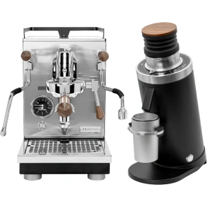 Profitec Jump Espresso Machine & DF64 Gen 2 w/ DLC Burrs (Black)