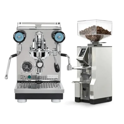 Profitec Pro 400 Espresso Machine & Eureka Mignon Libra Grinder (Chrome)