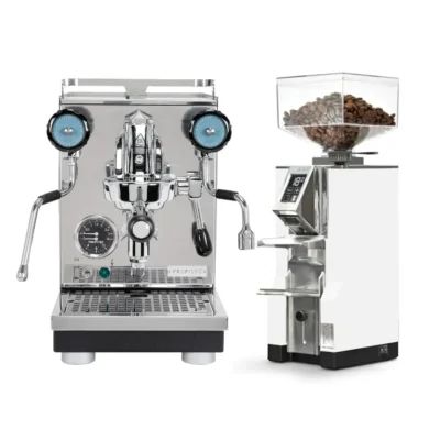 Profitec Pro 400 Espresso Machine & Eureka Mignon Libra Grinder (White)