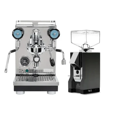Profitec Pro 400 Espresso Machine & Eureka Mignon Silenzio 55mm Grinder (Matte Black) Bundle
