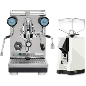 Profitec Pro 400 Espresso Machine & Eureka Mignon Silenzio 55mm Grinder (White)