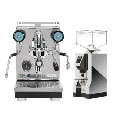 Profitec Pro 400 Espresso Machine & Eureka Mignon Specialita Grinder (Chrome)