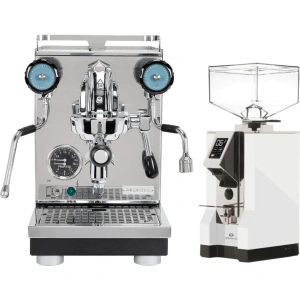 Profitec Pro 400 Espresso Machine & Eureka Mignon Specialita Grinder (White)