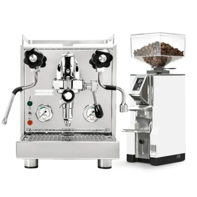 Profitec Pro 500 Espresso Machine & Eureka Mignon Libra Grinder (White)