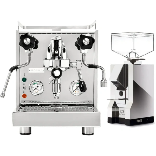 Profitec pro 500 espresso machine & eureka mignon silenzio 55mm grinder (chrome)