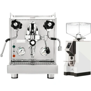 Profitec Pro 500 Espresso Machine & Eureka Mignon Specialita Grinder (White)