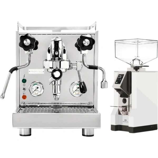 Profitec pro 500 espresso machine & eureka mignon specialita grinder (white)