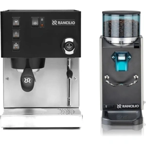 Rancilio Silvia M V6 Espresso Machine (Black Limited) and Rocky Grinder Bundle