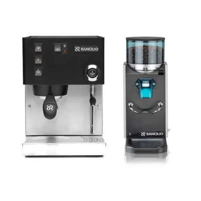 Rancilio Silvia M V6 Espresso Machine (Black Limited) and Rocky Grinder Bundle