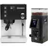 Rancilio Silvia M V6 Espresso Machine (Limited Edition Black and Stainless Steel) and Rancilio Stile Grinder Machine