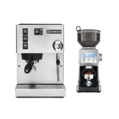 Rancilio Silvia M V6 Espresso Machine (Silver Stainless Steel) & Breville The Smart Grinder Pro Coffee Grinder