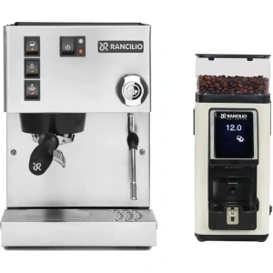 Rancilio Silvia M V6 Espresso Machine (Silver Stainless Steel) and Rancilio Stile Grinder Machine