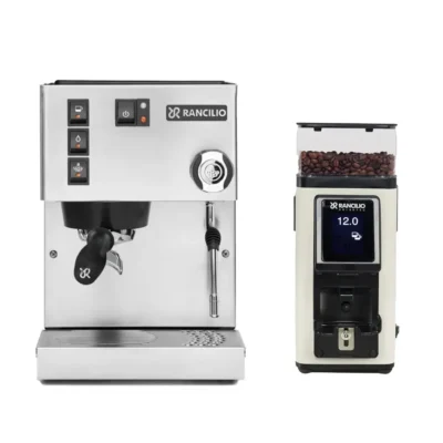 Rancilio Silvia M V6 Espresso Machine (Silver Stainless Steel) and Rancilio Stile Grinder Machine