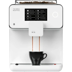 Terra Kaffe TK-01 Super Automatic Espresso, Cappuccino, & Latte Machine (White)
